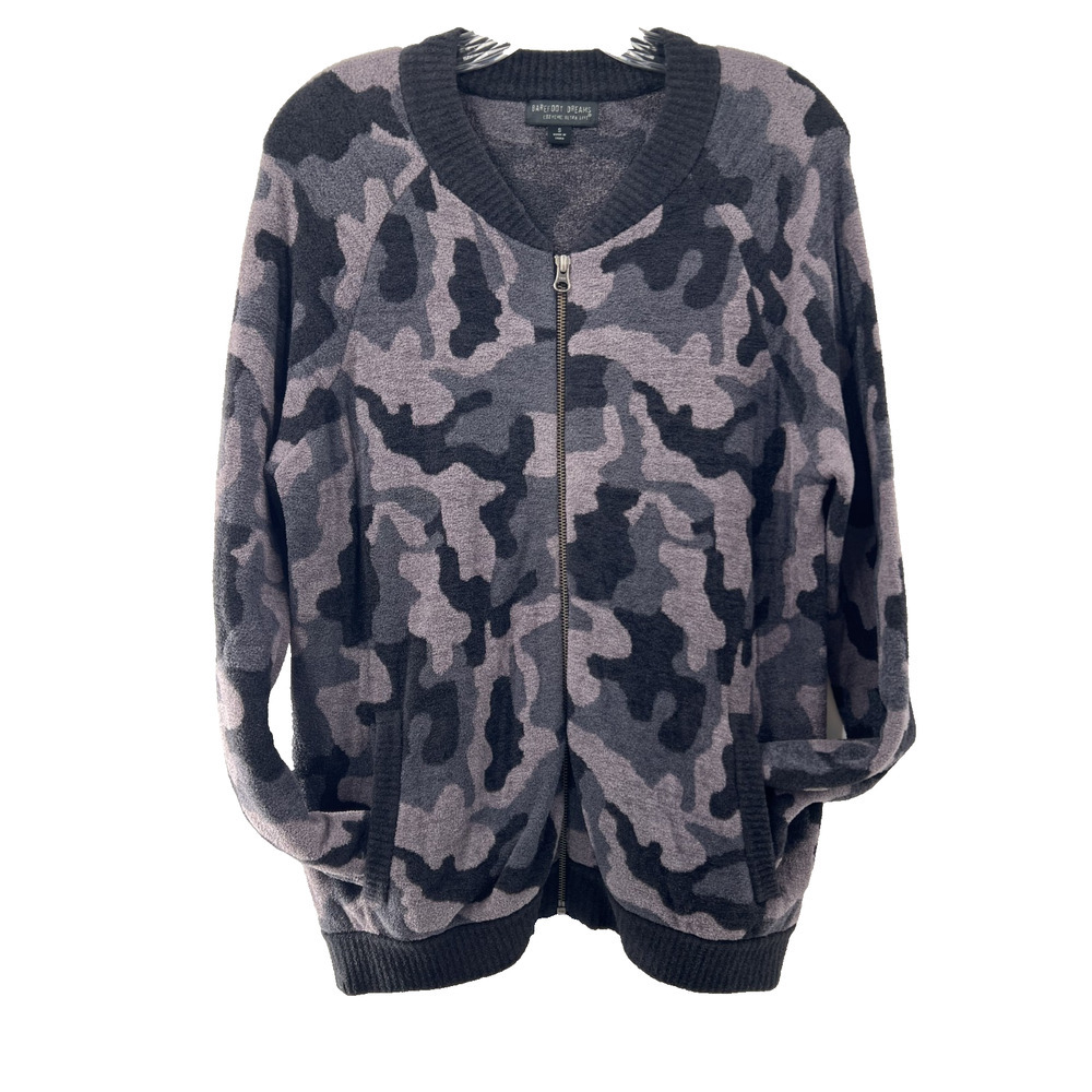 Barefoot Dreams Women's Camo Bomber Jacket Size Small